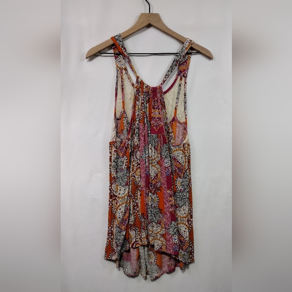 Free People Count Me In Floral Trapeze Women's XS Multicolor Artsy Retro Boho - Picture 5 of 9